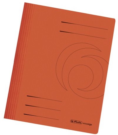 Herlitz skoroszyt A4, karton składany, intensywne kolory czerń, 10 sztuk w opakowaniu, pomarańczowy 11037009
