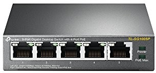 TP-Link TP-LINK TL-sg1005p 5-Port Gigabit Desktop Switch z 4-Port PoE TL-SG1005P