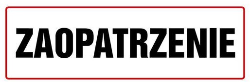 Znak informacyjny ZAOPATRZENIE