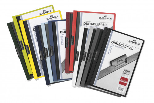 Durable 220900 DURACLIP Original 60 skoroszyt zaciskowy A4 1-60 k. mix kolorów szt. 220900