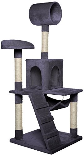 dibea Drapak, drzewo wspinaczkowe dla kotów, sizal, wysokość 133 cm, kolory do wyboru, szary