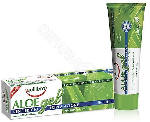 EQUILIBRA Equilibra pasta do zębów o potrójnym działaniu żel aloesowy 75 ml | DARMOWA DOSTAWA OD 149 PLN!