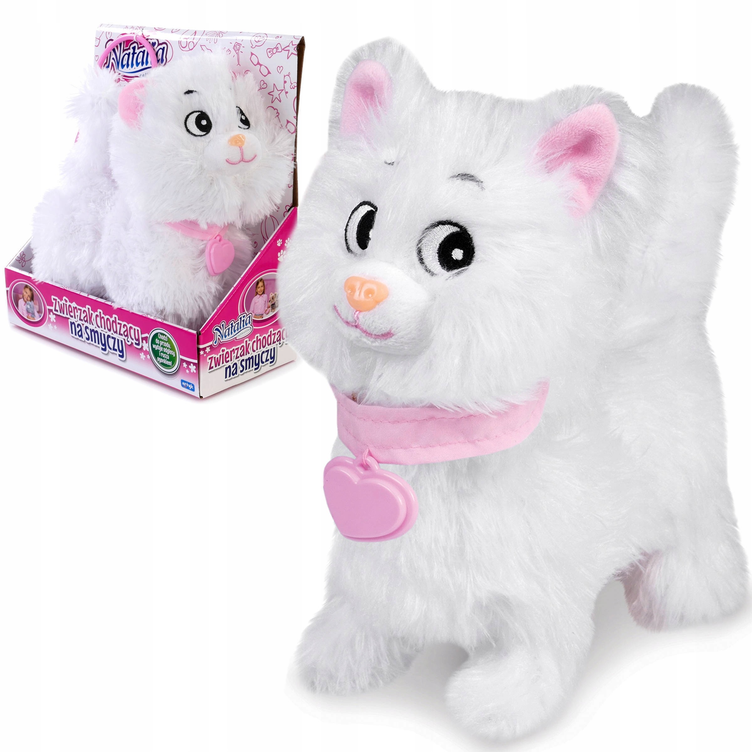 Natalia Interaktywny Kotek Chodzący Na Smyczy Kot