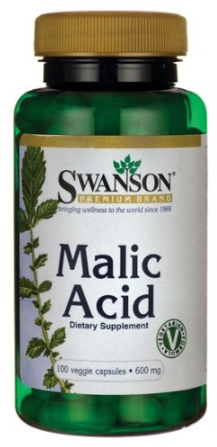 SWANSON Malic Acid (kwas jabłkowy) 600mg - (100 kap)