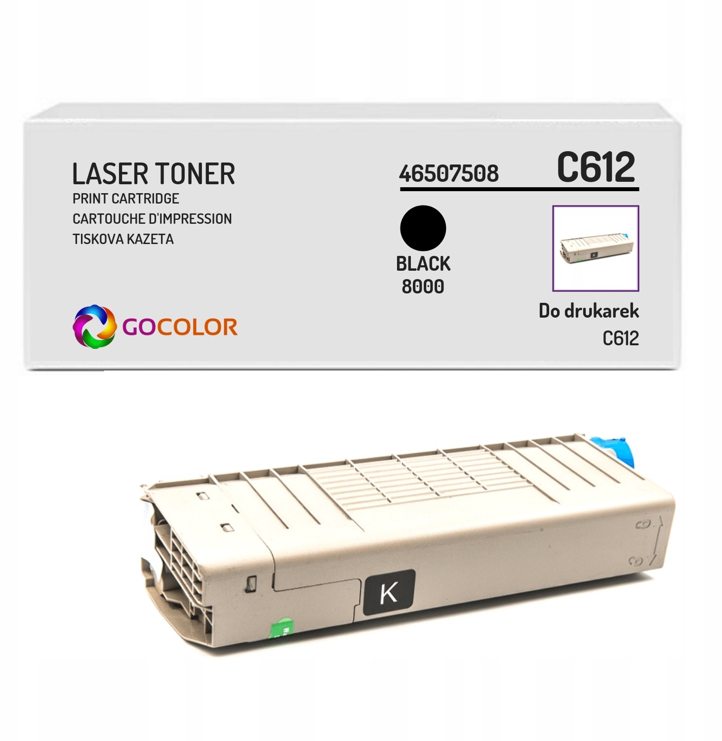 Toner do Oki C612n 46507508 Black 100% nowy