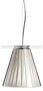 Kartell Light Light Air lampa wisząca tkaninowy abażur, beżowy Plissé 9131BE