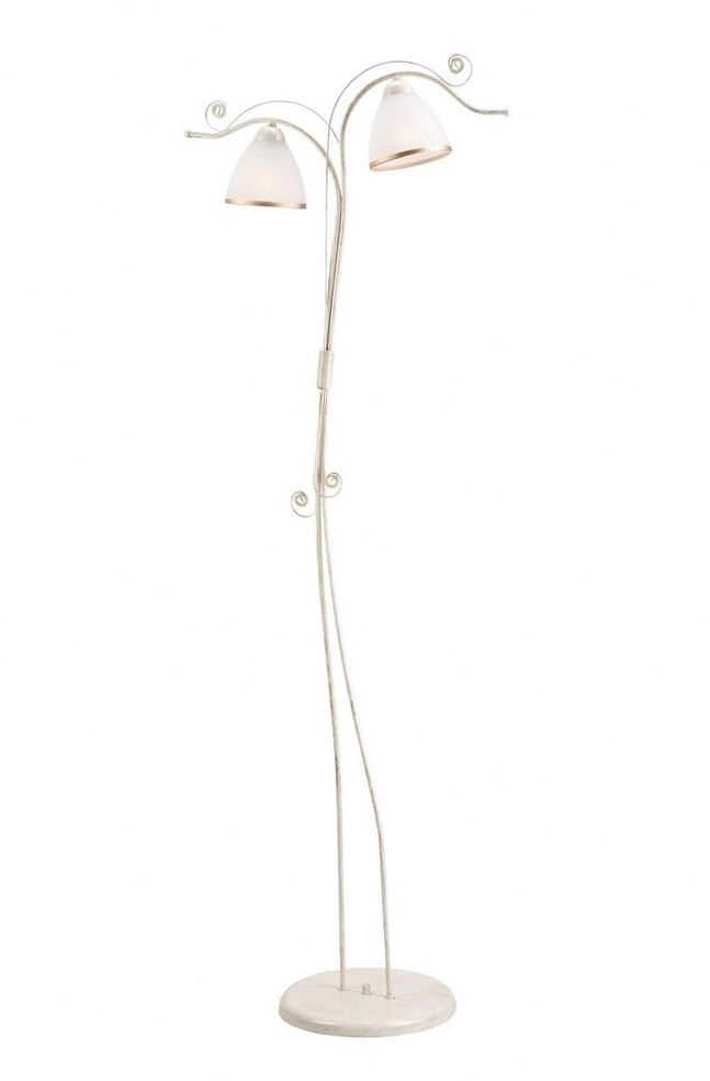 Lamkur Lampa podłogowa RETRO II 2xE27/60W/230V biały