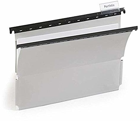 Durable 260110 Teczka zawieszkowa A4 (z zabezpieczeniem boków), opak. 25 sztuk, kolor szary. 260110