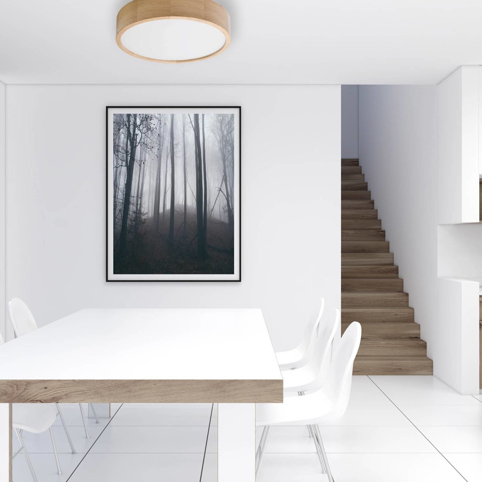 Euluna Lampa sufitowa Cleo DR375 IP54 dąb  38 cm