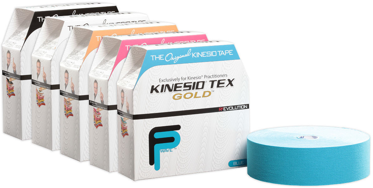 Kinesio Oryginalne plastry KINESIO od Kenzo Kase z mocnym klejem Finger Print- rolka 31,5m (FP gigant)