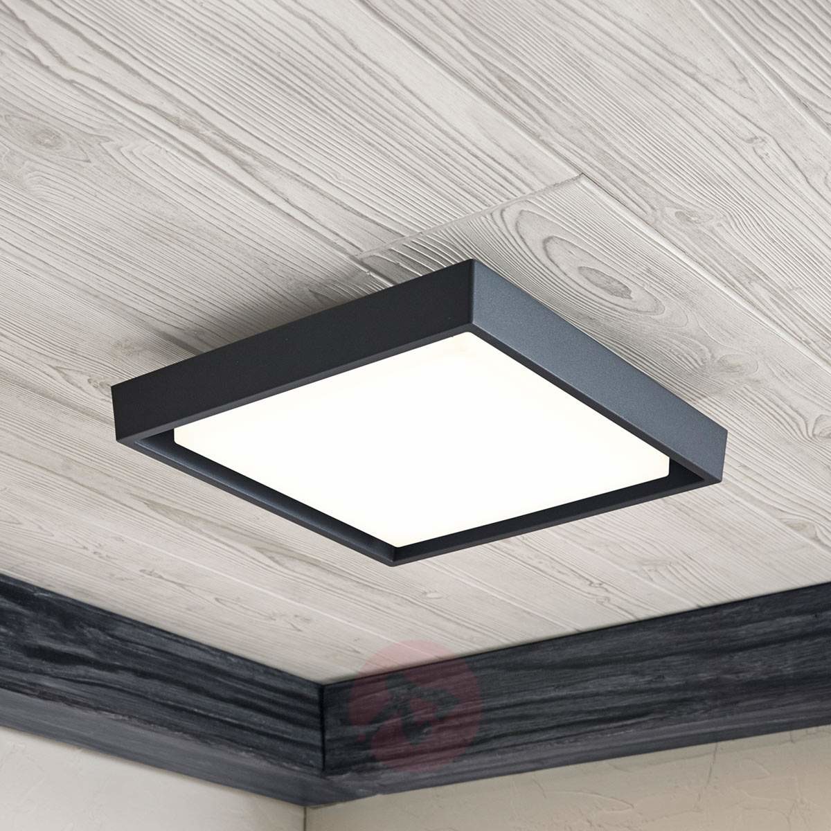 Lampenwelt com Lampa sufitowa LED Birta, kątowa, 27 cm
