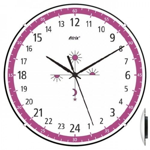 Atrix Anty-zegar 24-godzinny convex fiolet AC2030_24V