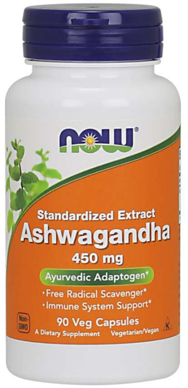 Фото - Вітаміни й мінерали Now Ashwagandha ext. 450 mg/90 kaps.  ( Foods)