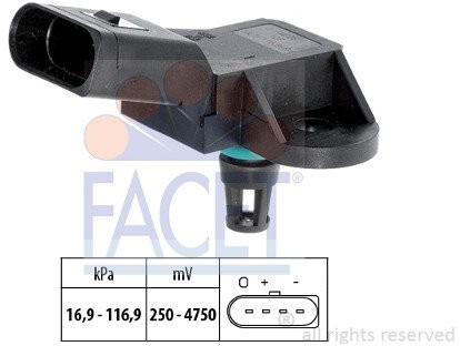 FACET Czujnik ciśnienia rury wlotowej FACET 10.3226
