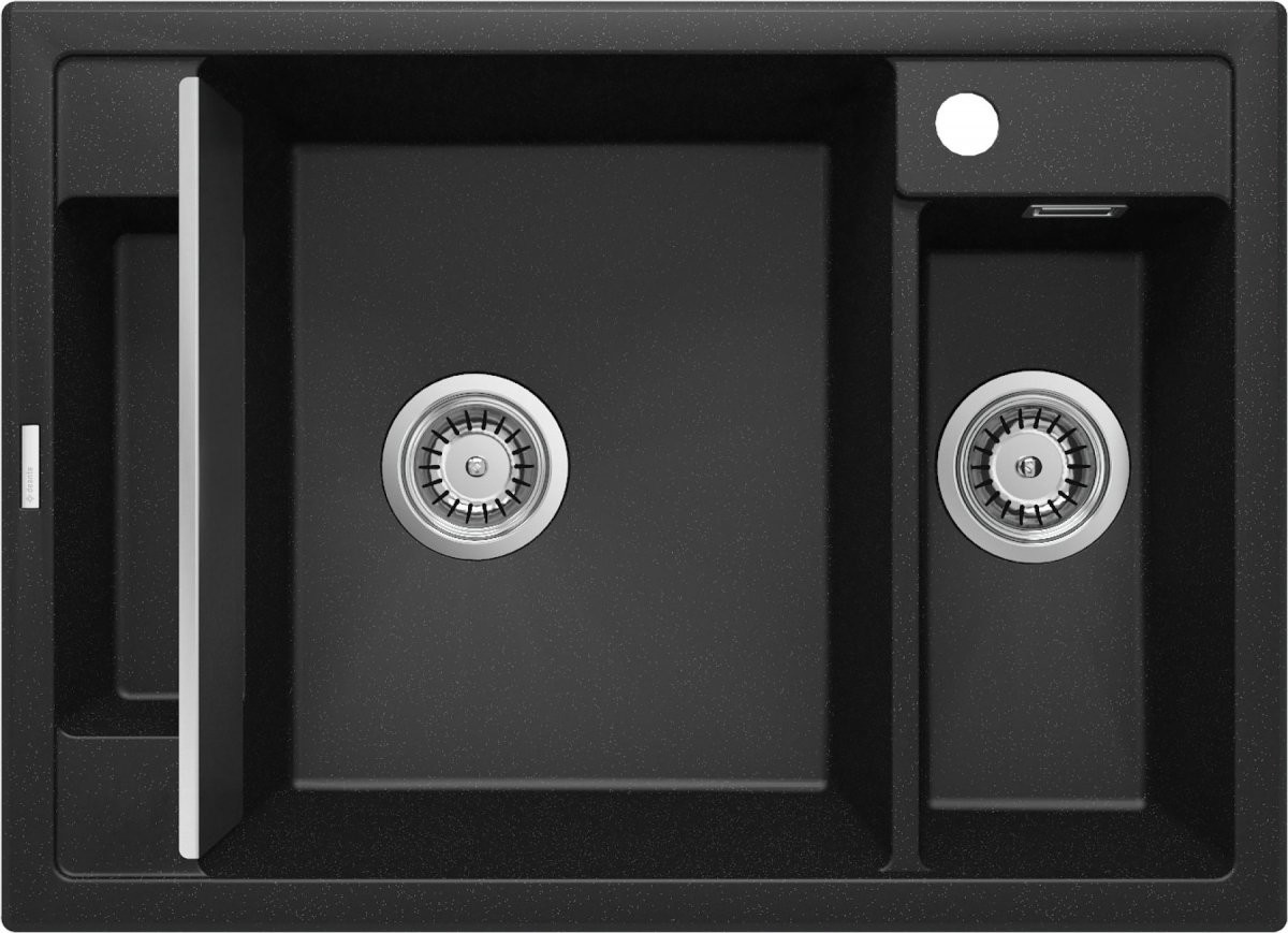 Deante Zlewozmywak granitowy magnetyczny 1,5-komorowy bez ociekacza - Magnetic grafit metalik 69x50 ZRM_G503 ZRM_G503