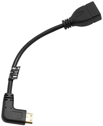 System-S Mini HDMI kabel kątowy lewy do standardowego gniazda 16 cm