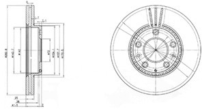 Delphi Tarcza hamulcowa BG3874