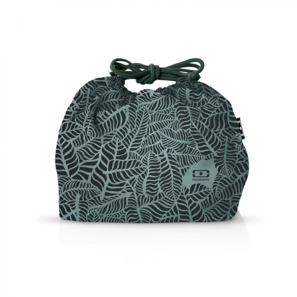 Monbento Mobento Pochette Graphic Jungle 14 X 18 Cm Ciemnozielona Torba Na Lunch Poliestrowa