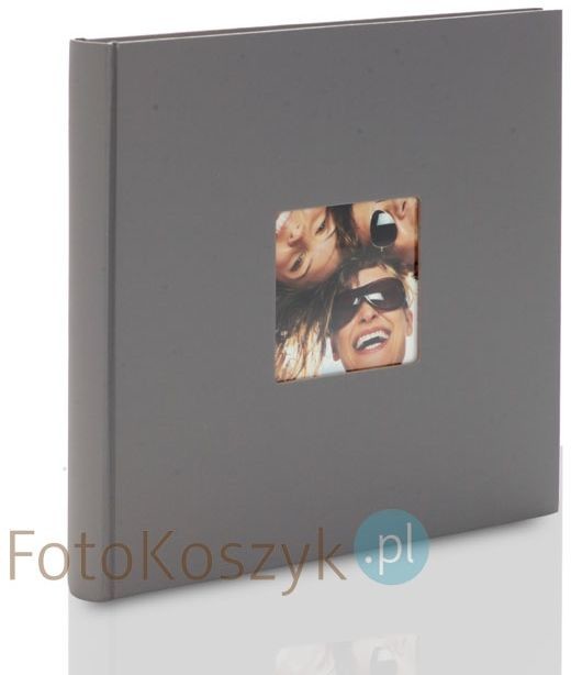 Walther Album Fun mały kwadrat szary (tradycyjny 40 kremowych stron)