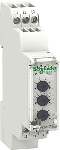Schneider Electric rm17te00 asymetrią straty napięcie prądu firmy Phase sekwencji, szerokość 17.5 MM, 5 A, 208  480 V AC RM17TE00