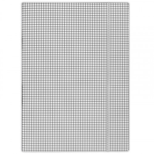 Donau . Teczka z gumką , karton, A4, 400gsm, 3-skrzydłowa , biała w kratę