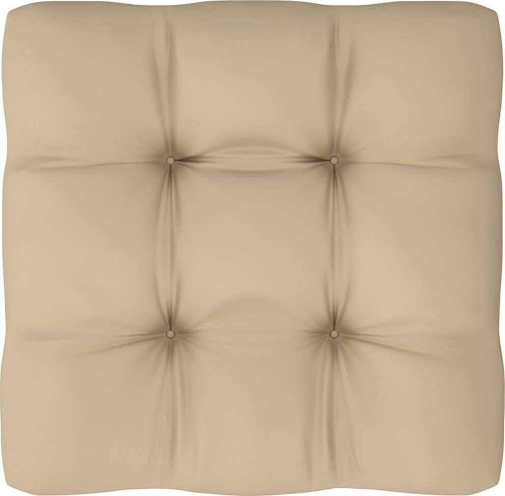 vidaXL Poduszka na sofę z palet beżowa 70x70x12 cm 314391