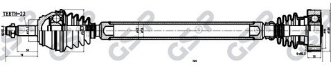 GSP Półoś prawa GSP 253002