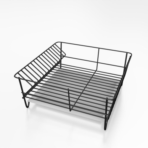 Altom SUSZARKA ZLEWOZMYWAKOWA KWADRAT 32CM CZARNA Z TACKĄ 5906551041873