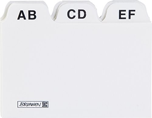 Brunnen 1023718 karty informacyjno-/fiszek Register (A-Z, karton, wiodący A8) Szary 1023718