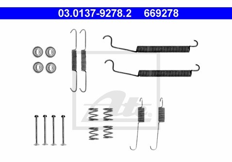 ATE Zestaw dodatków, szczęki hamulcowe 03.0137-9278.2