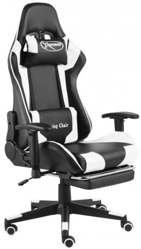 Czarno-biały fotel ergonomiczny dla gracza Divinity