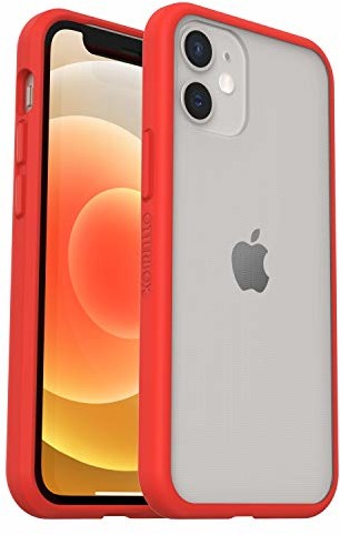 Otterbox Sleek Case - przezroczyste, odporne na upadki etui ochronne do Apple iPhone 12 mini, przezroczyste/czerwone bez opakowania detalicznego 77-81058