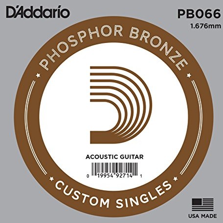 D'Addario ball End fosforu z brązu Single Strings PB066