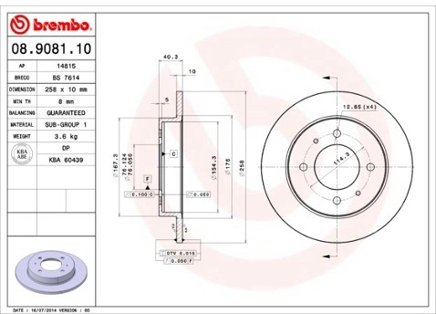 BREMBO 08.9081.10