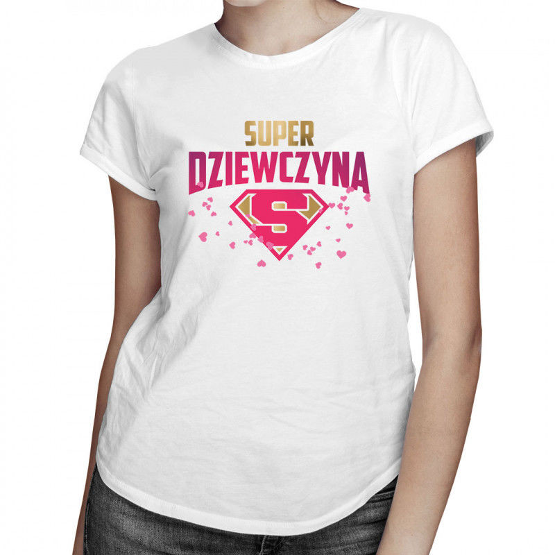 Super dziewczyna - damska koszulka z nadrukiem 7630