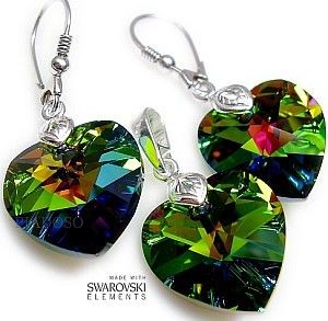 Arande NOWE!!! SWAROVSKI ozdobny komplet VITRAIL SREBRO 1463643439