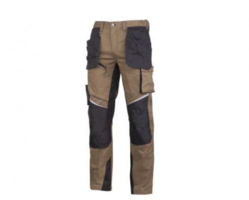 LAHTI PRO SPODNIE OCHRONNE ROBOCZE BRĄZOWO-CZARNE DO PASA SLIM-FIT, S, L4052201