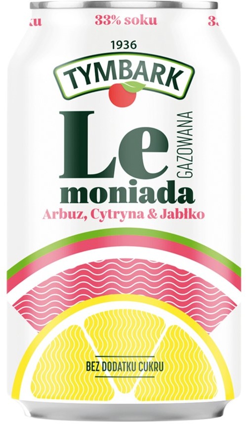 Tymbark Gazowany napój jabłko-cytryna-arbuz 330ml 5900334018649