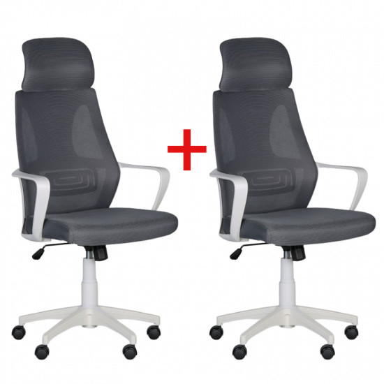 B2B Partner Krzesło biurowe FRESH 1+1 GRATIS, szare 907010