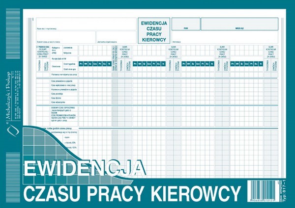 Michalczyk&Prokop Ecpk Ewidencja Czasu Pracy Kierowcy