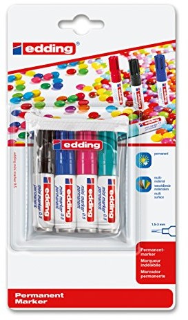 Edding 4  05  4  1 Permanent Marker Mini 0.5, 1.5  3 MM, sortowane 4004764867530