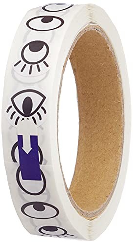 Baker Ross Baker Ross EV1202 naklejki na oczy pakiet wartości (rolka 1000) dla dzieci projekty artystyczne i rzemieślnicze, czarno-białe, 15 mm EV1202