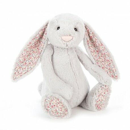 Jellycat MASKOTKA PLUSZOWA Królik szary bashful - Kwiatowe Uszy - 36 cm BL2SB