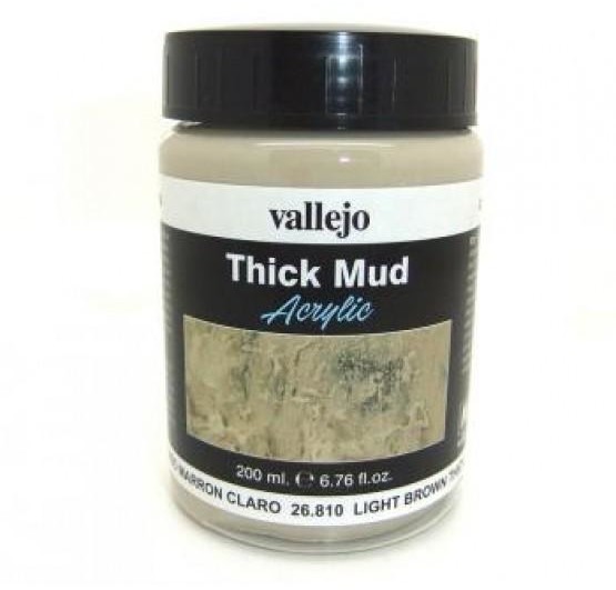 Vallejo Thick Mud Textures - Light Brown Thick Mud / 200ml Vallejo 26810