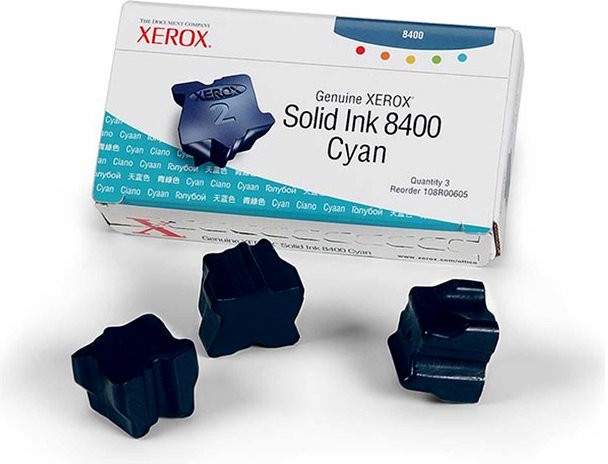 Xerox Wyprzedaż Oryginał Kostki barwiące do Phaser 8400 | 3 400 str | cyan 108R00605_wyp
