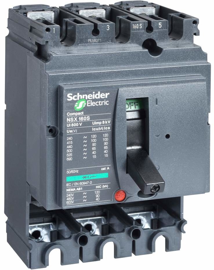 Schneider Wyłącznik-mocy-kompaktowy-NSX160L-bez-zabezpieczenia-3P-160A LV430405