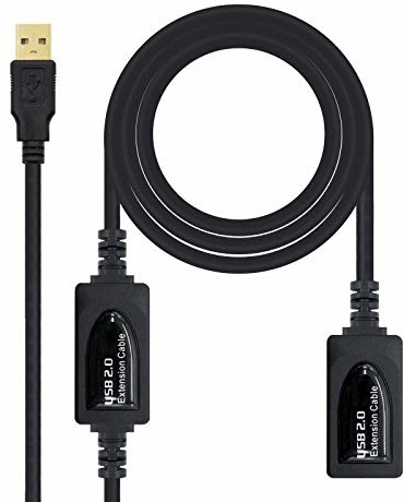 Nano Cable Nanocable 10.01.0213 - USB 2.0 przedłużacz ze wzmacniaczem, typ A/M-A/H, męski-żeński, czarny, 13,0 mts 10.01.0213