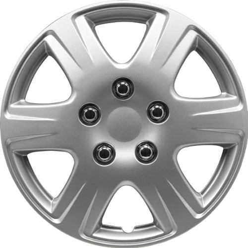 Autostyle Kołpaki ozdobne zestaw przysłony Louisiana Srebrny  4-częściowy zestaw, 33 cm (13) PP 9933