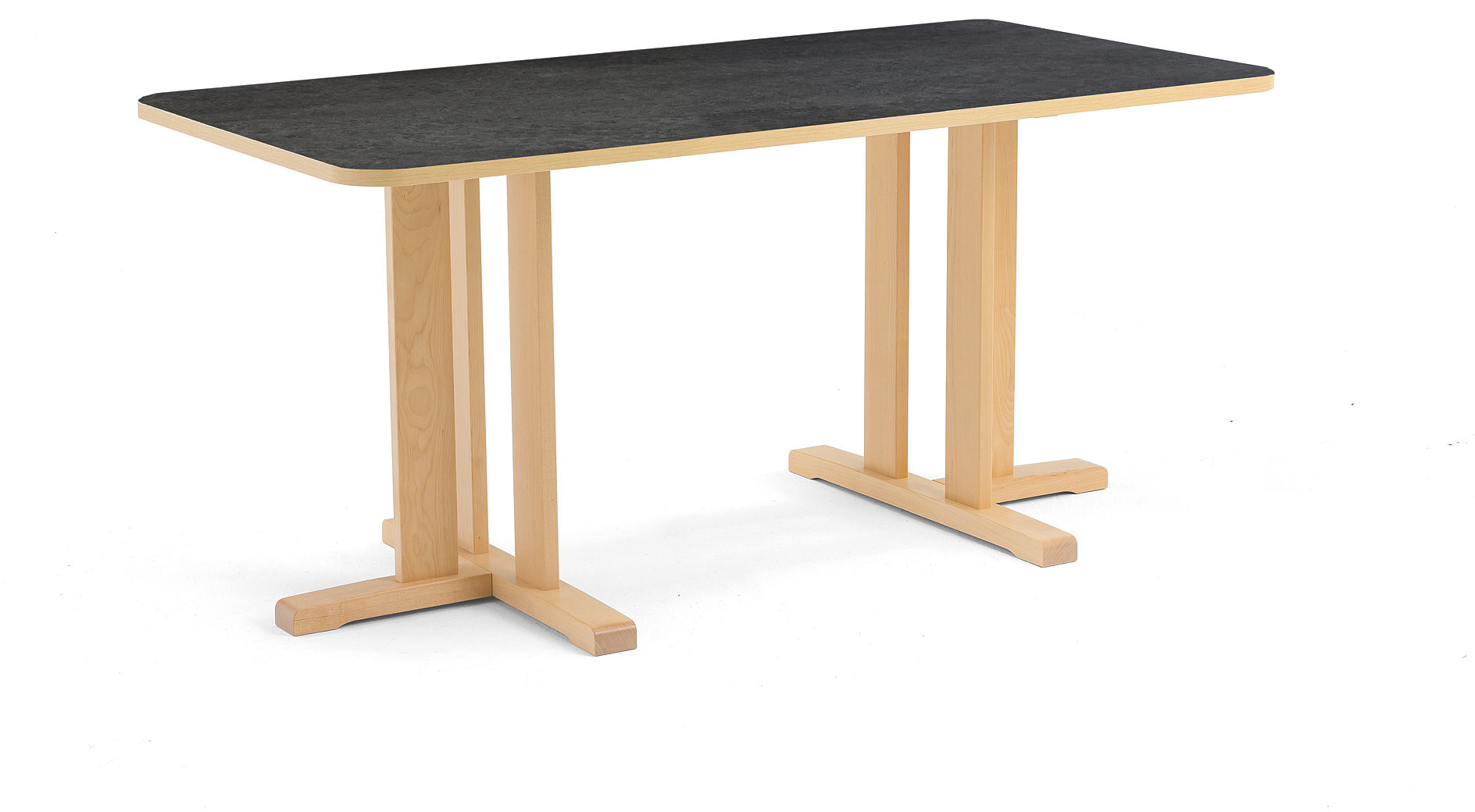 AJ Produkty Stół Kupol, 1600x800x720 mm, dźwiękochłonny, linoleum, ciemnoszary