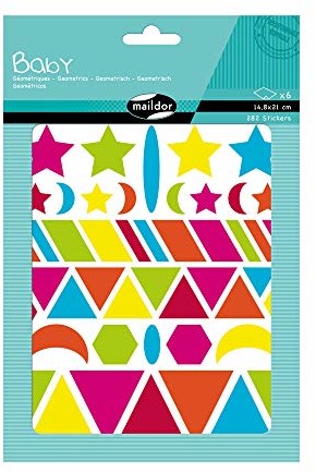 MAILDOR naklejki dla niemowląt - geometryczne, opakowanie 6 arkuszy AE040O